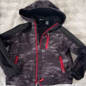 Snozu Gray and Red Patterned Jacket